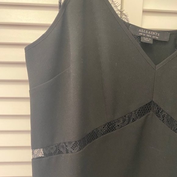 All Saints black mini dress w/ lace - Picture 3 of 4
